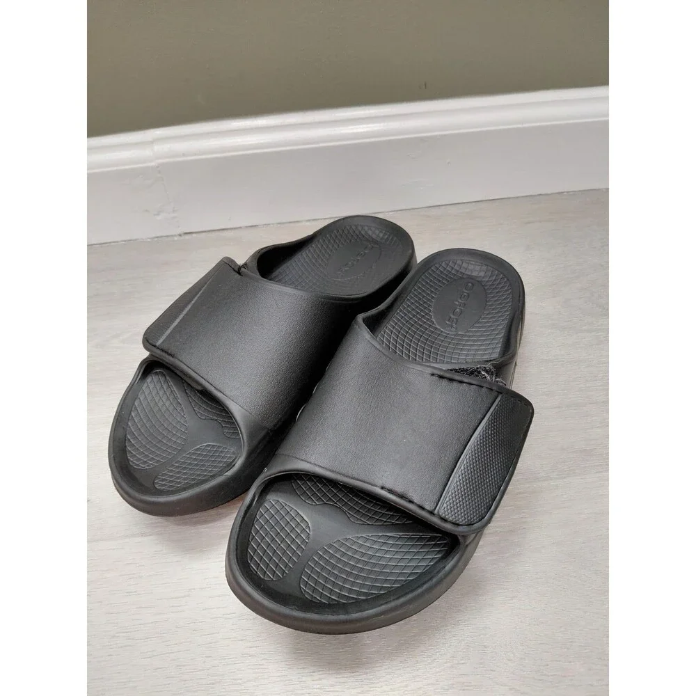 OOFOS OOahh Sport Flex Unisex Black Size Men’s 6 Women’s 8